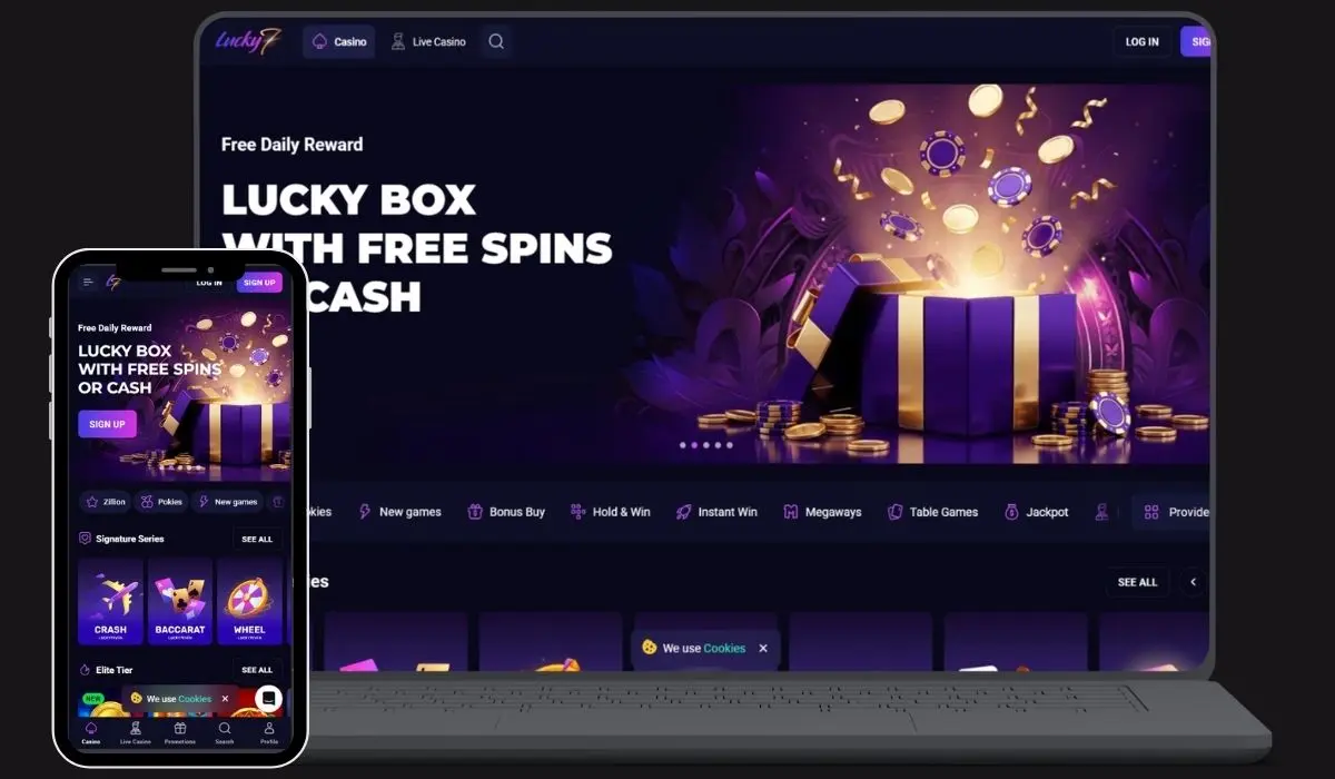 Lucky7 Casino with Free Spins or Free Cash Bonus
