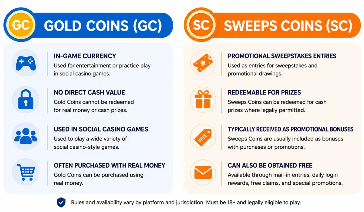 gold coins vs sweep coins