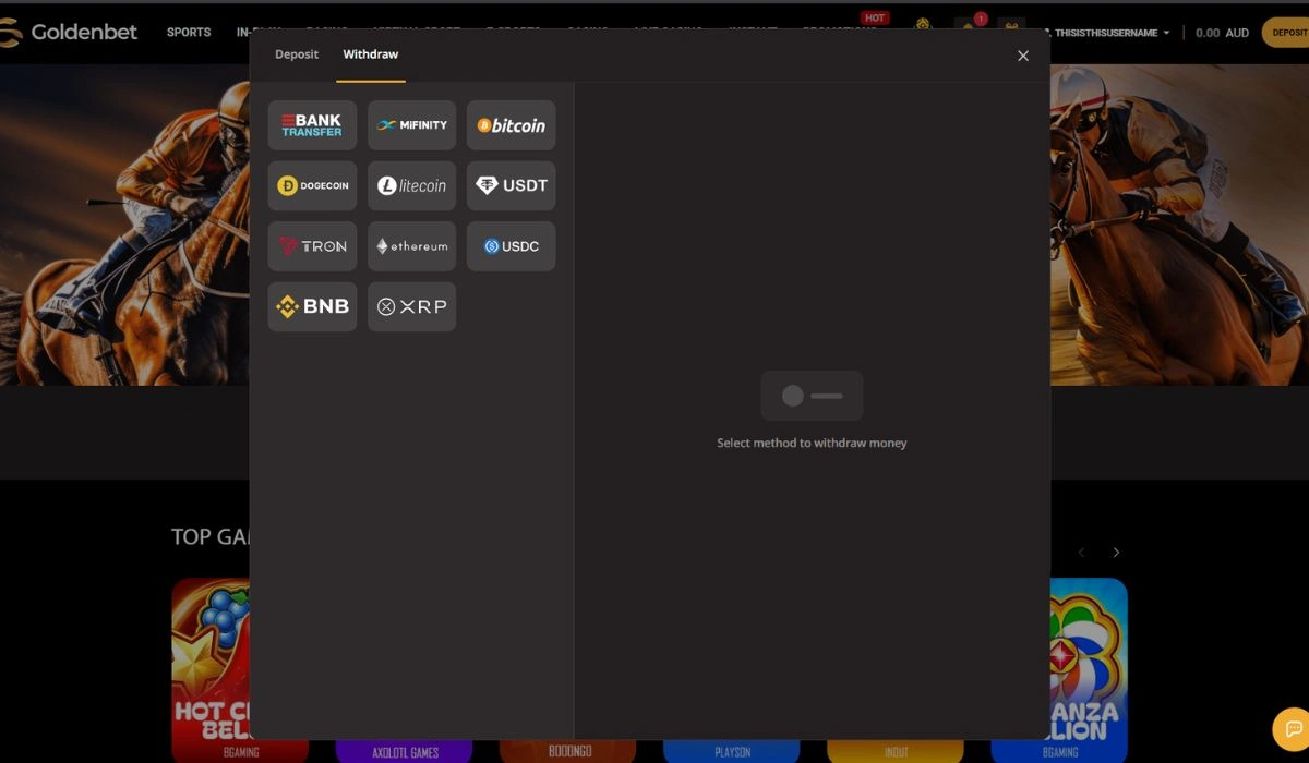 Goldenbet payment withdrawals