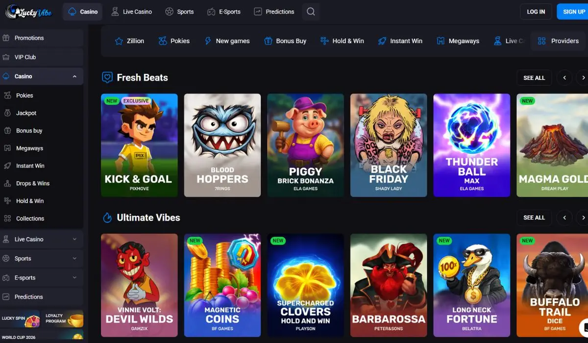 Lucky Vibe Neosurf casino
