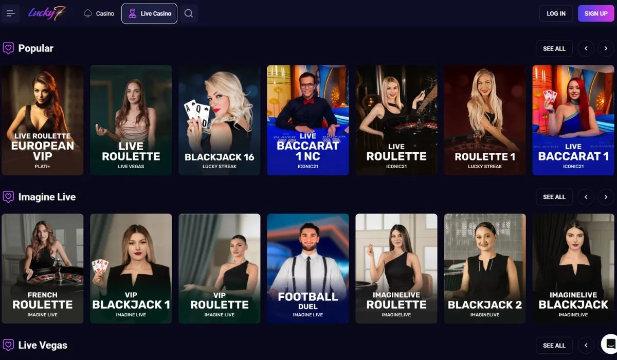 Lucky7 Live casinos