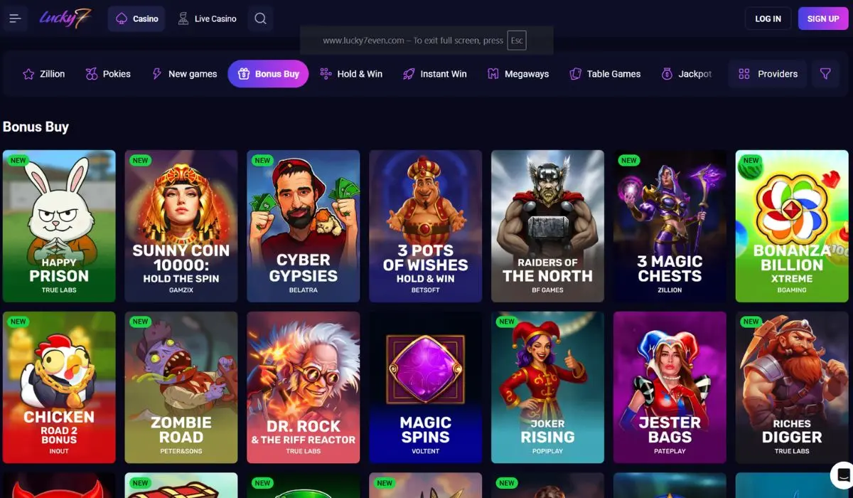 Lucky7Even Mastercard Casino