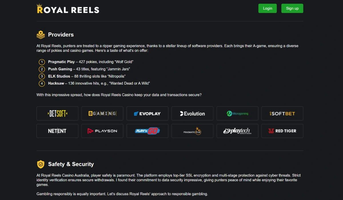 Royal Reels Game Library