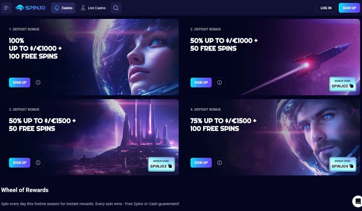 SpinJo is another Mastercard casino in australia