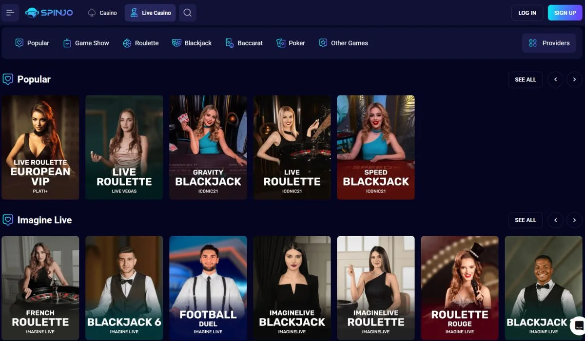 Spinjo Online casinos