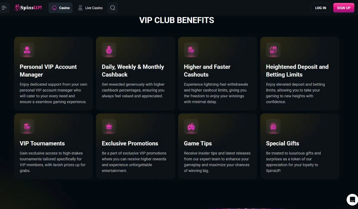 SpinsUp Casino – Best For High Stakes