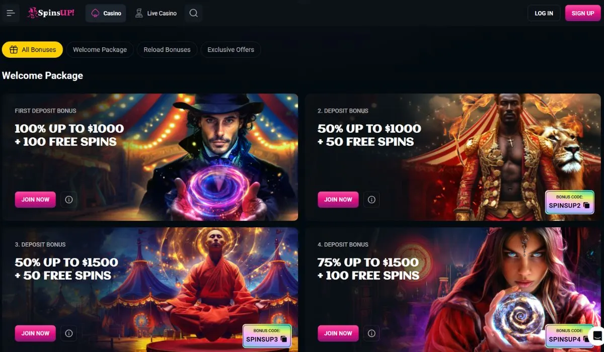 SpinsUp Mastercard Casino for Aussie Players