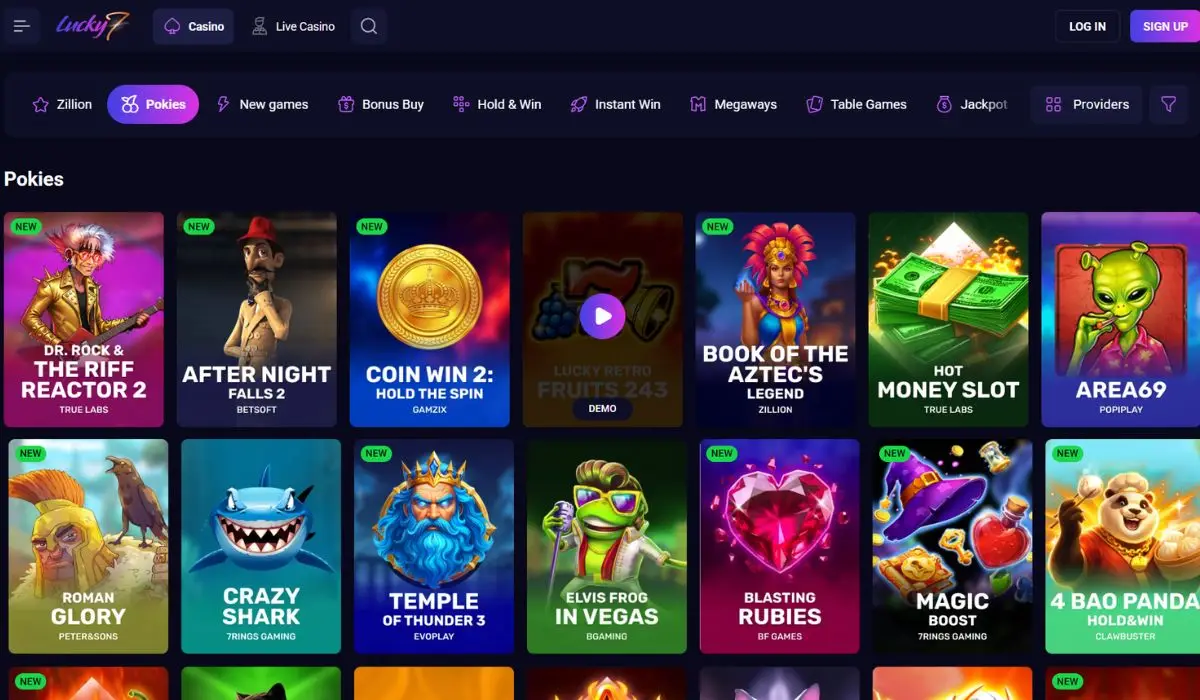 best online pokies Lucky7even