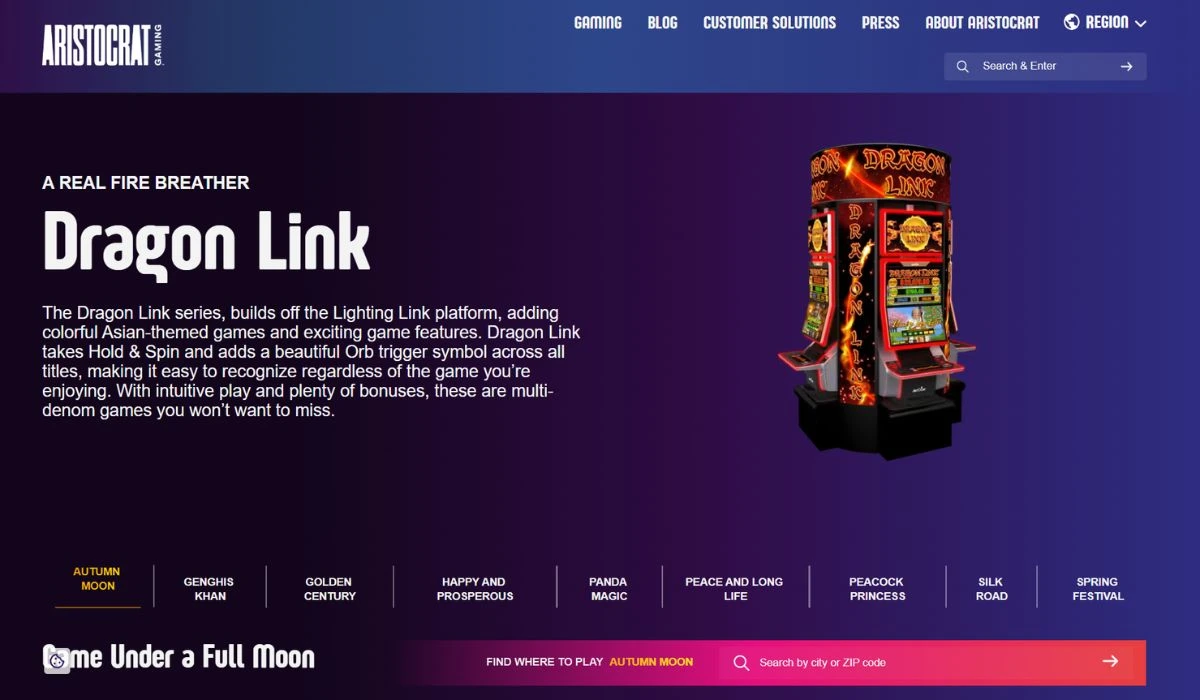 Dragon Link aristocrat pokies