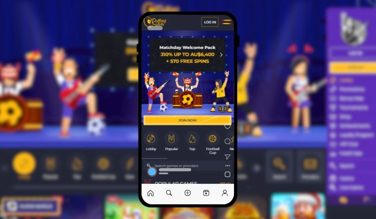 Rolling slots mobile casino