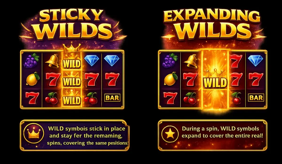 Sticky wilds & expanding wilds