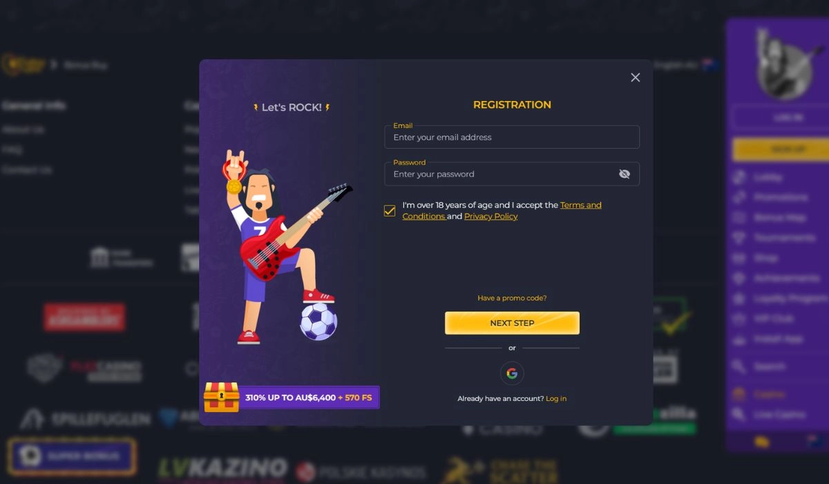 rolling slots sign up