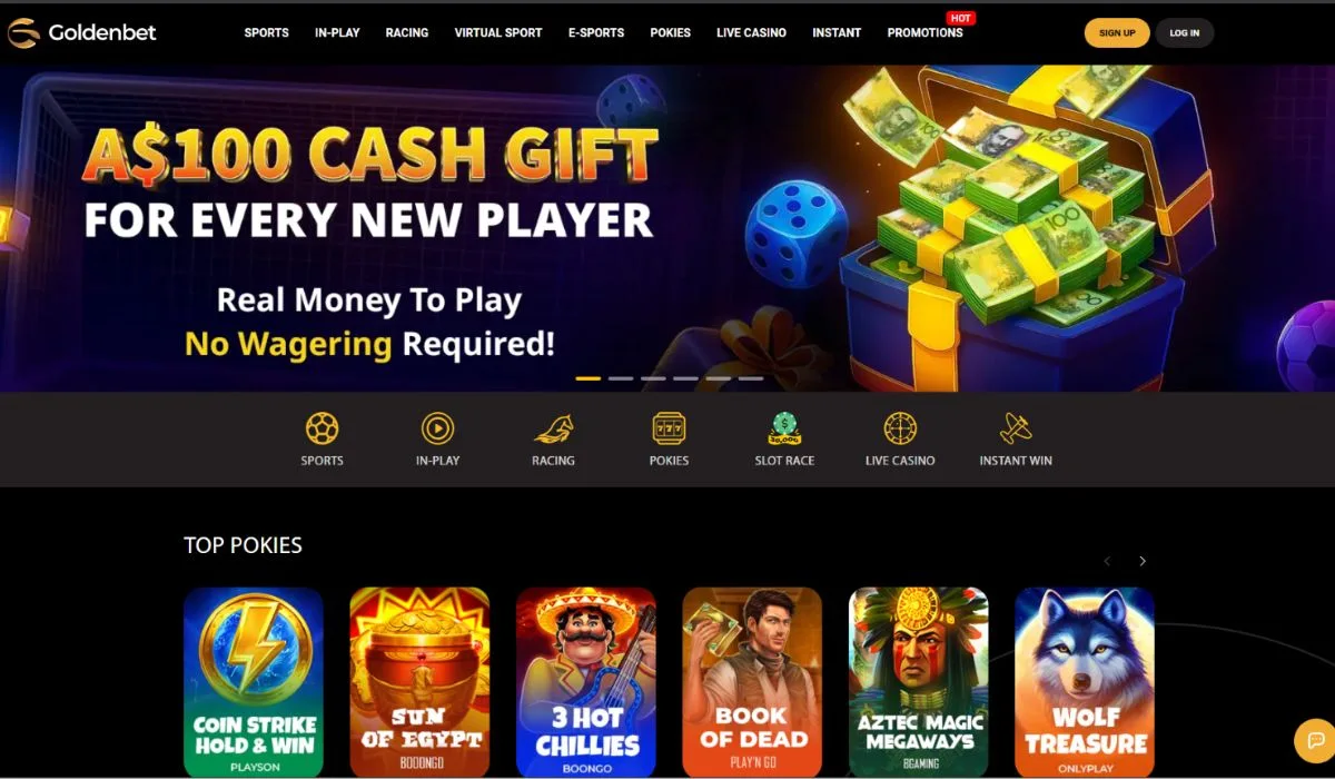 Goldenbet Cashbet PayID Pokies