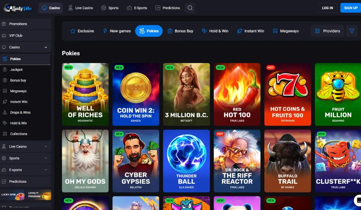 LuckyVibe PayID Pokies for Ausslie Players