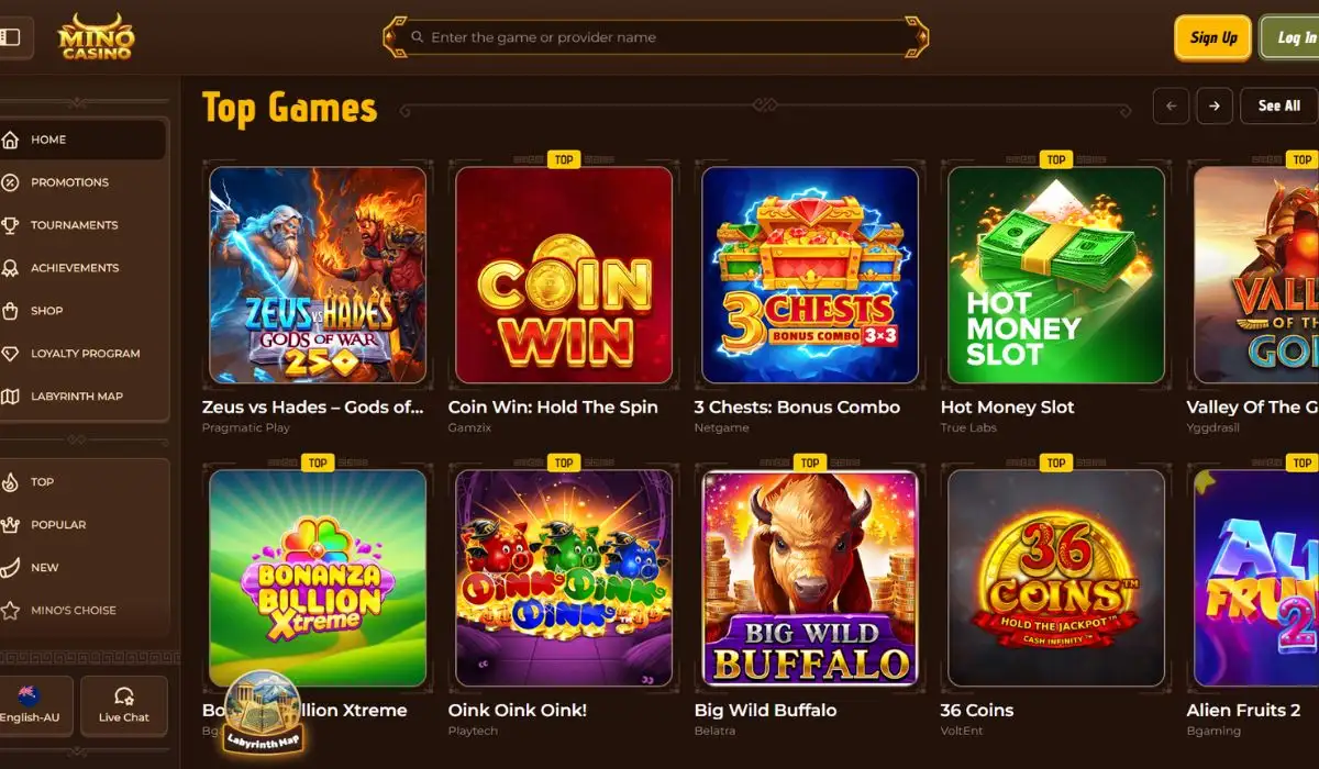 Mino online casinos in Australia