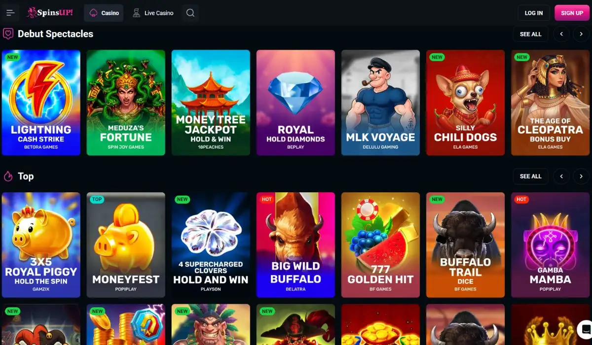 SpinsUp online casinos in Australia
