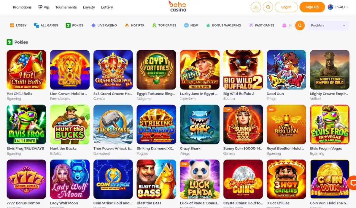 Boho online casinos in Australia